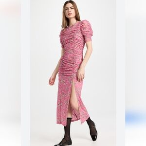 Free People Pink Floral Midi Dress